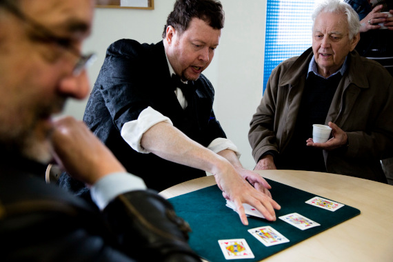 Peter placing cards