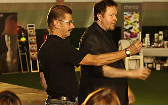 Peter doing a show during a fair